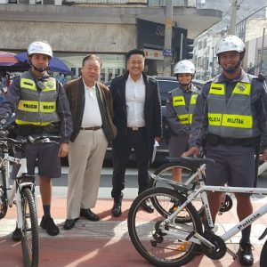 Nelson Hong foi conferir o Policiamento das Bikes na região do Bom Retiro